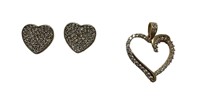 Sterling Silver Set Of 2 Love Theme Set