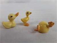 Ceramic Duckling Miniatures (3)