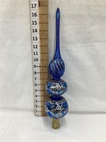 Vintage Glass Christmas Tree Topper, 17”T