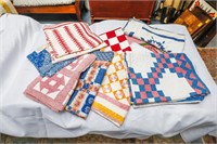 Box of Lg Assortment of Crib Quilts