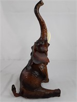 Leather-Wrapped Elephant Statue
