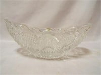 Thick Heavy Lead Crystal Fruit Bowl OBLONG