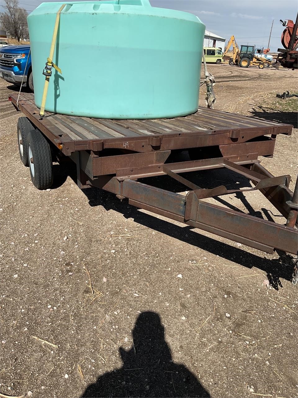 Poly water tank on trailer