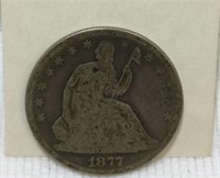 US 1877 Seated Half Dollar