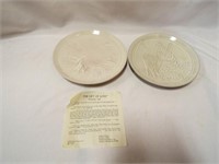 Frankoma Pottery 1981 & 1976 Christmas Plates