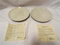 Frankoma Pottery 1979 & 1981 Christmas Plates