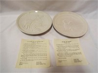 Frankoma Pottery 1981 & 1979 Christmas Plates