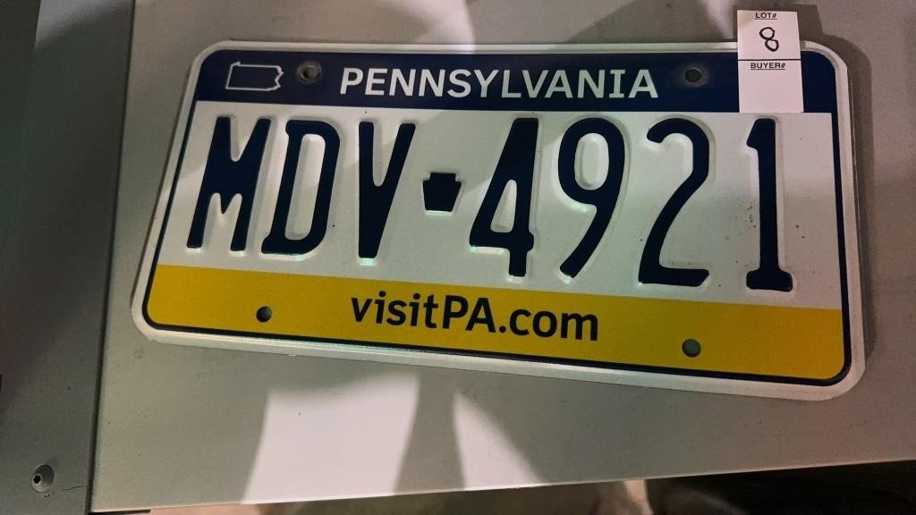 Pennsylvania license plate