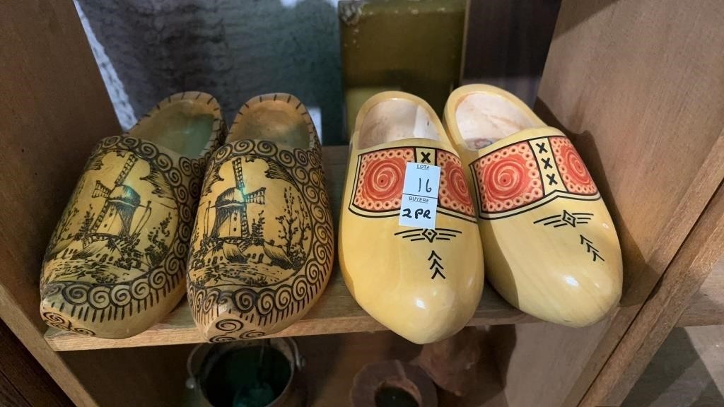 Vintage Wooden Shoes Clogs From Holland 1997 and