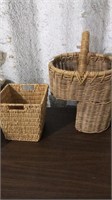 Large Step Basket & small woven basket