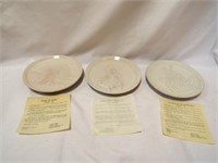 Frankoma Pottery Christmas Plates 1974 1981 1979