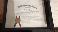 2 1932 McKeesport HS framed diplomas