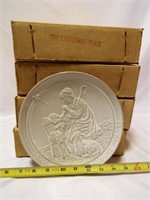 (4) Frankoma Pottery 1981 Christmas Plates