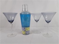 Martini Glasses & Shaker (4)