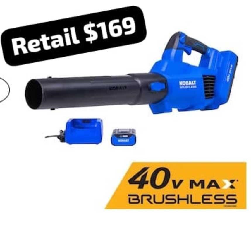 Kobalt  Battery Handheld Leaf Blower 4 Ah