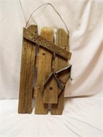 OLD Wooden Fence Welcome Sign Bird House Design