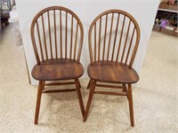(2) Ash Ladder Back Chairs