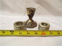 Duchin Sterling Weighted Candle Holder & (2)