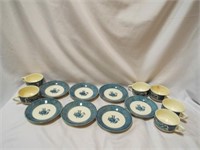 (7) Currier & Ives "Steamboat" Saucers & (6)