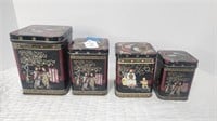 Chinoiserie Tole Tea Canister Set