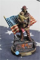 Ceramic Fireman Figurines- Commitment To Courage