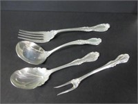 4 PIECES "NORTHUMBRIA" PATTERN STERLING SILVER