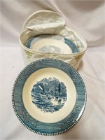 Currier & Ives "Early Winter" Underglaze Print