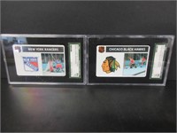 2 GRADED SGC 1976-77 POPSICLE TEAM HOCKEY CARD