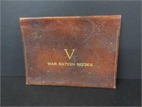 WW2 LEATHER V WAR RATION BOOK-FOLDER