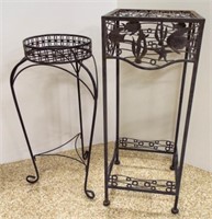 32" & 28" Tall Metal Plant Stands