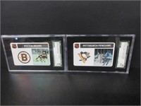 2 GRADED SGC 1976-77 POPSICLE TEAM CARDS