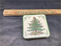 Vintage Pimpernel Spode Christmas Tree Coasters