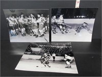 3 VINTAGE HOCKEY NEGATIVE PHOTO RETAKES