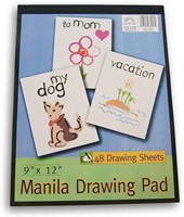 6PK Artist's Manila Drawing Sketch Pad - 9 x 12 In