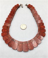 Vintage Laminated Necklace Aztec Looking