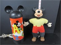 MICKEY MOUSE LAMP & PULL TOY