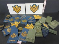 LOT OF MISC. CANADIAN MILITARY RANK PATCHES ETC.