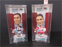 2-UD MINI SEALED HOCKEY NODDERS "MINI PLAY MAKERS"