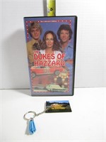 DUKES OF HAZZARD VHS TAPE & KEY CHAIN