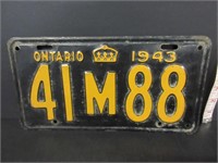 1948 ONTARIO LICENSE PLATE