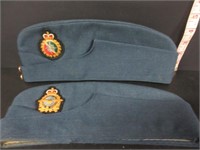 2 OLD CANADIAN MILITARY AIR GARRISON CAPS