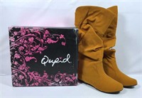 New Qupid Size 5.5 Mustard Velvet Woman’s Boots