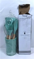 New Open Box Silicone Kitchen Utensils and Holder