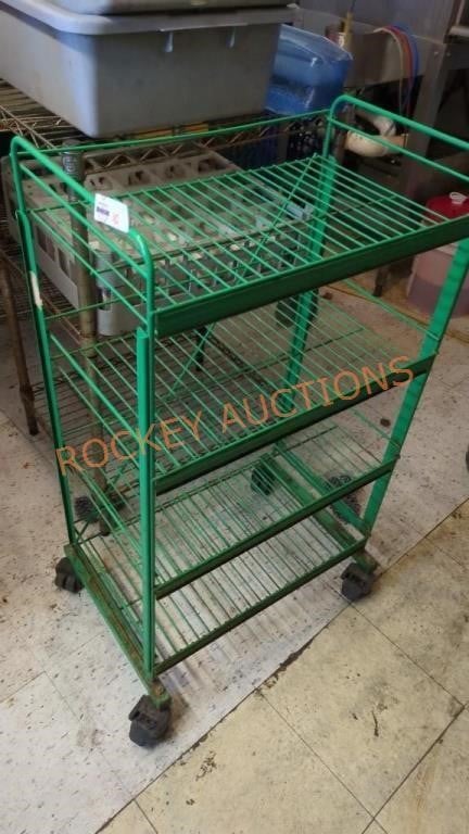 green rolling small rack