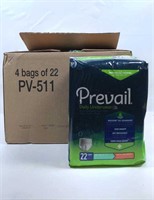 New Open Box Prevail Daily Underwear 4 Bags of 22
