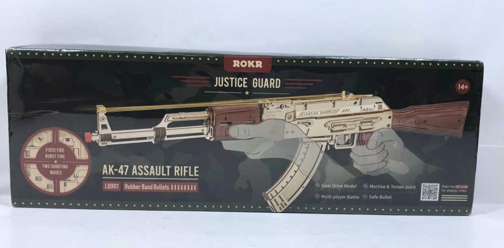 New ROKR AK-47 Assult Rifle Rubber Band Gun