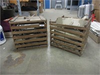 EGG CRATES vintage wooden two @13x13x12