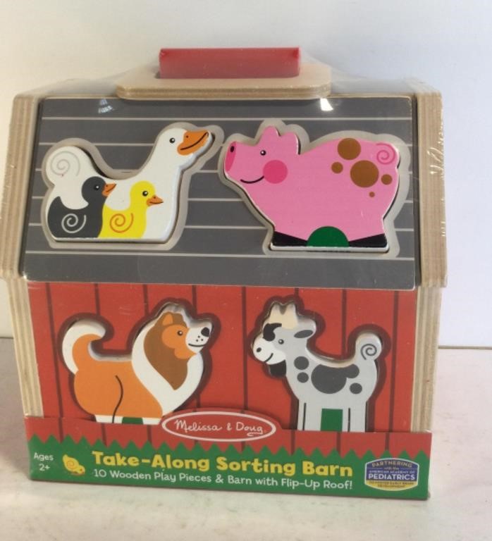 New Melissa and Doug’s Take Along Sorting Barn