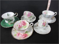 LOT OF 6 CUPS AND SAUCERS