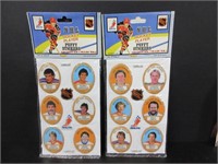 2 PACKS SEALED 1980'S HOCKEY PUFFY STICKERS